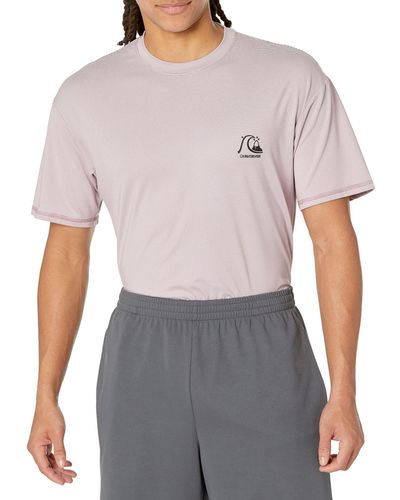Quiksilver Heritage Ss Short Sleeve Surf Tee Shirt Rashguard Rash Guard - Gray