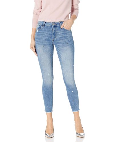 DL1961 Florence Instasculpt Mid-rise Skinny Fit Cropped Jean - Blue