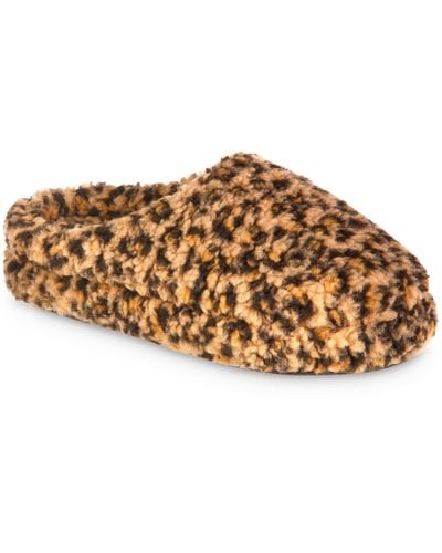 Isotoner Fiona Clog Slipper With Recycled Berber - Brown