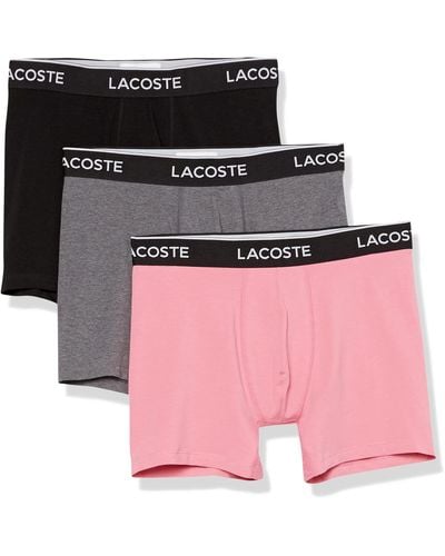 Lacoste 3-pack Regular Fit Boxer Briefs - Pink