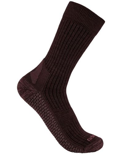 Carhartt Force Grid Midweight Crew Sock - Brown