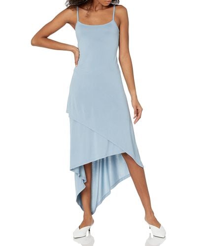 BCBGMAXAZRIA Womens Asymmetrical Sleeveless Day Dress - Blue