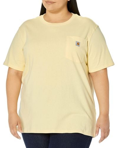 Carhartt Womensloose Fit Heavyweight Short-sleeve Pocket T-shirt - Yellow