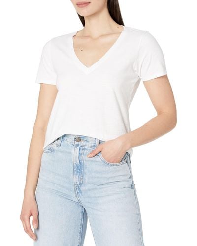 Pendleton Short Sleeve V-neck T-shirt - White