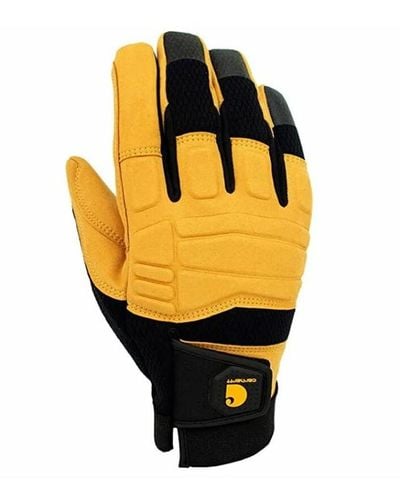 Carhartt Synthetic Leather High Dexterity Molded Knuckle Secure Cuff Glove - Multicolor