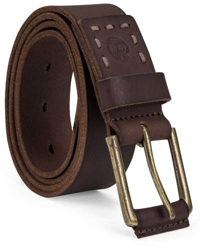 Timberland Big And Tall Casual Leather Belt - Brown