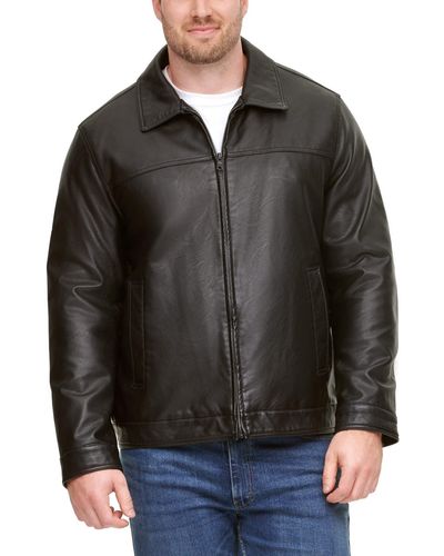 Tommy hilfiger blue leather jacket top