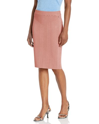 Guess Essential Alcosta Rib Mapped Skirt - Red