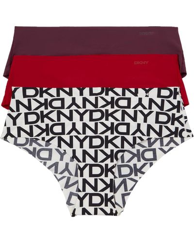 DKNY Litewear Seamless Cut Anywhere Hipster Panty - Red