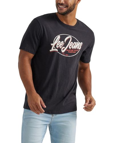 Lee Jeans Short Sve Graphic T-shirt - Black