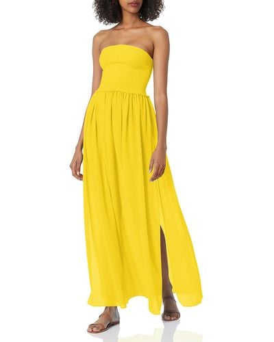 Ramy Brook Standard Classic Calista Coverup Maxi Dress - Yellow