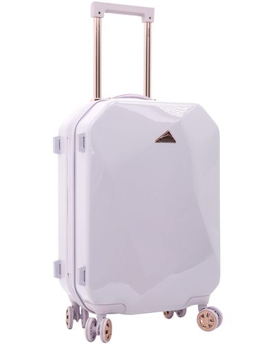 Kensie 2 Piece Or 20" Only Shiny Diamond Luggage Set - Purple