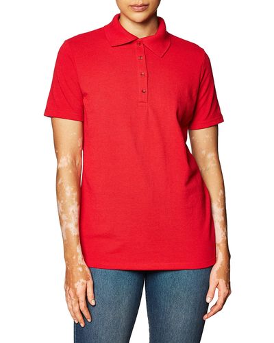 Hanes Pique Polo - Red