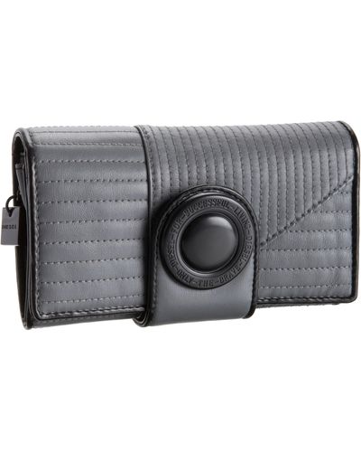 DIESEL I Want...pu Emerald Wallet,charcoal/grey,one Size - Gray