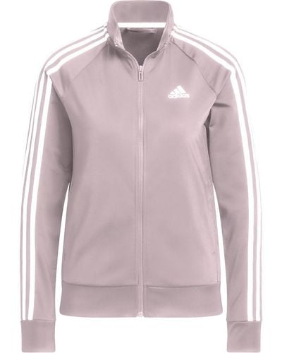 adidas Essentials Warm-up Slim 3-stripes Track Jacket - Pink
