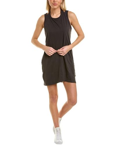 Monrow Double Layer Racer Tank Dress Faded Black