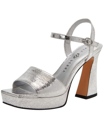 Katy Perry Shoes Square Open Platform Sandal Heeled - White