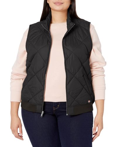 Dickies Quilted Bomber Vest - Black