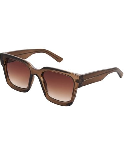 French Connection Lottie Square Sunglasses - Brown