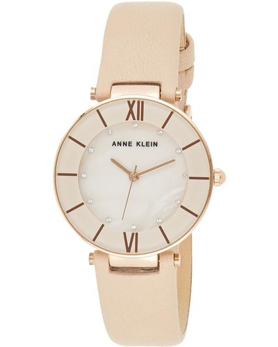 Anne Klein Crystal Light Pink Mother Of Pearl Dial Ladies Watch