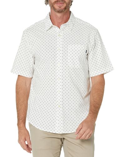 Dockers Regular Fit Short Sleeve Casual Shirt - White