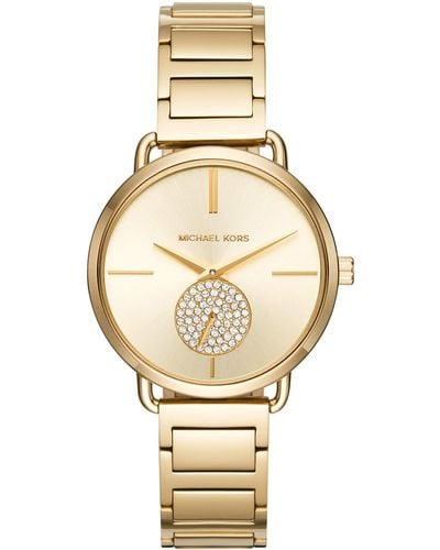 Michael Kors Portia Three-hand Gold-tone Stainless Steel Watch - Metallic