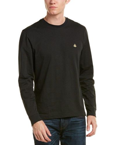 Brooks Brothers Long Sleeve Cotton Crewneck Original Fit Logo T-shirt - Black