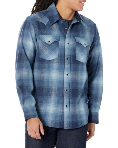 Pendleton Long Sleeve Snap Front Canyon Shirt - Blue