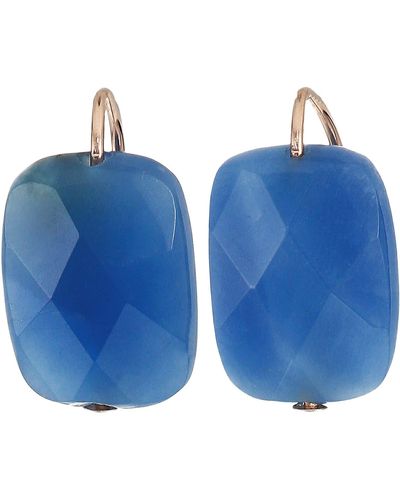 ALEX AND ANI Pc19egem11r,quartz Denim Gemstone Earrings - Blue