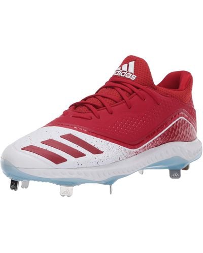 adidas Icon V Bounce W Low Molded Cleats Shoes - Red