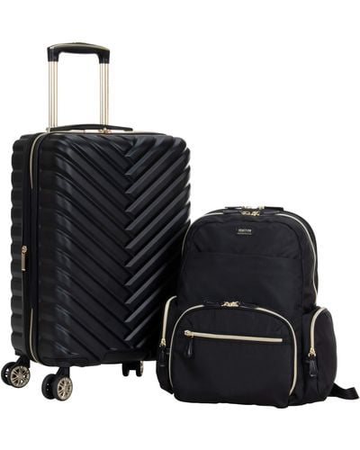 Kenneth Cole Sophie Backpack Silky Nylon Laptop & Tablet Rfid Bookbag - Black
