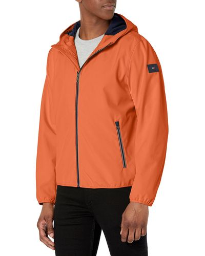 Tommy Hilfiger Hooded Performance Soft Shell Jacket - Orange