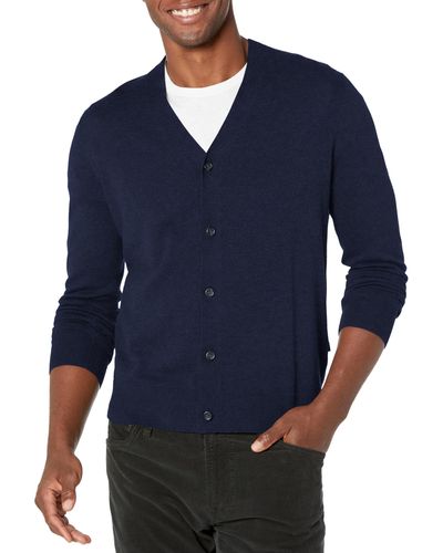 Dockers Regular Fit Long Sleeve Cardigan Sweater, - Blue
