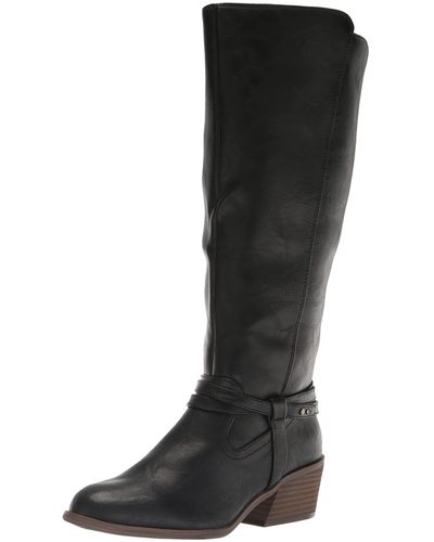 Dr. Scholls S Liberate Knee High Boot Black Synthetic 8 M