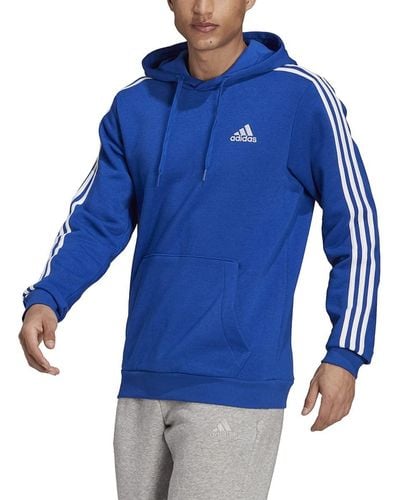 adidas Essentials Fleece 3-stripes Hoodie - Blue