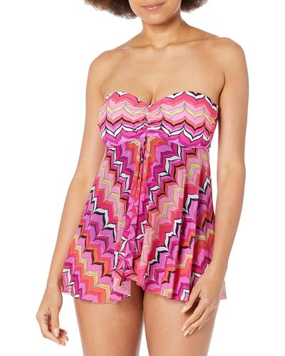 Profile by Gottex Sheer Bliss Bandeau Fly Away Tankini Top