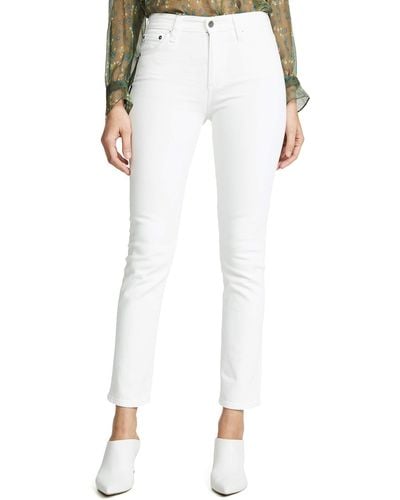 AG Jeans Mari Slim Straight - White