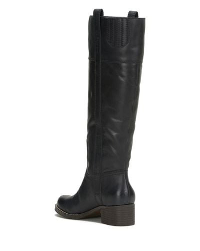 Lucky Brand Hybiscus Wide Calf Riding Boot Fashion - Black