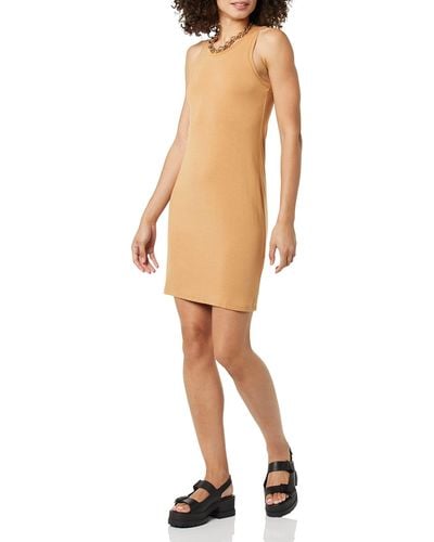 Amazon Essentials Lightweight Jersey Slim-fit Tank Mini Dress - Natural