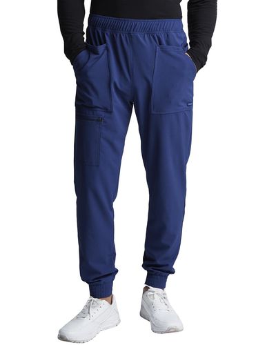 CHEROKEE Mid Rise Pull-on Jogger Scrubs Pant - Blue