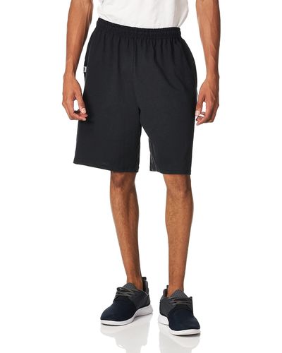 Russell Mens Cotton & Jogger With Pockets Short - Black