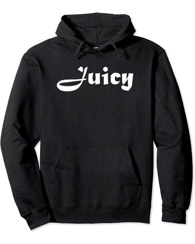 Juicy Couture Juicy Curvy Thic Thick Thicc Plump Bbw Brat Bratty Pullover Hoodie - Black
