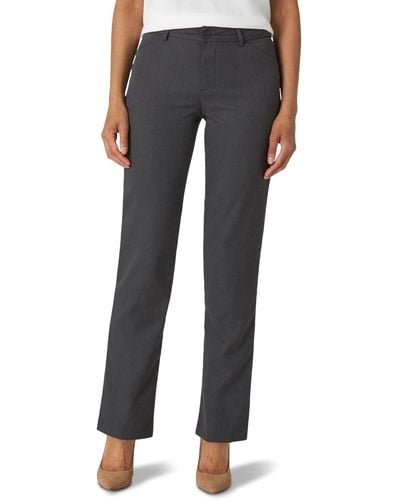 Lee Jeans Wrinkle Free Relaxed Fit Straight Leg Pant Hose - Blau