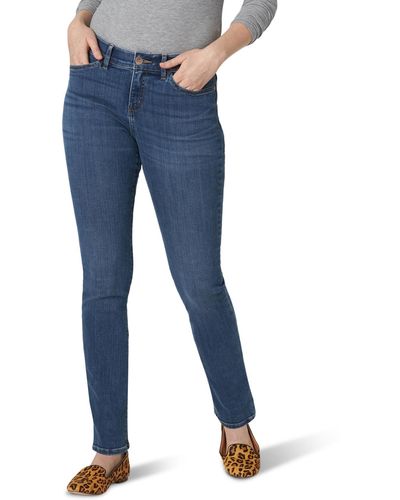 Lee Jeans Flex Motion Regular Fit Straight Leg Jeans - Blau