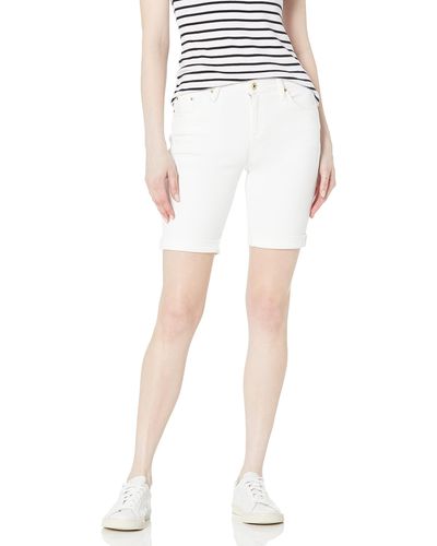 Tommy Hilfiger Denim Jean Shorts With Cuffs For Summer And Spring - White