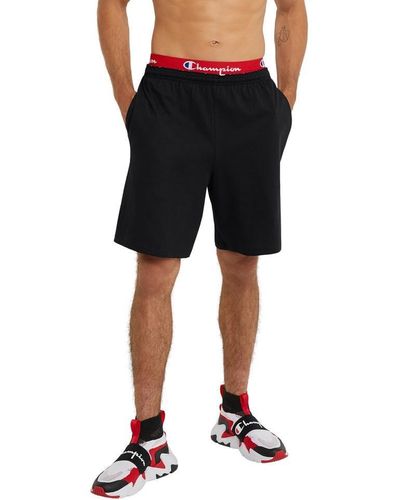 Champion Mens 9" Everyday Cotton With Pockets Shorts - Black