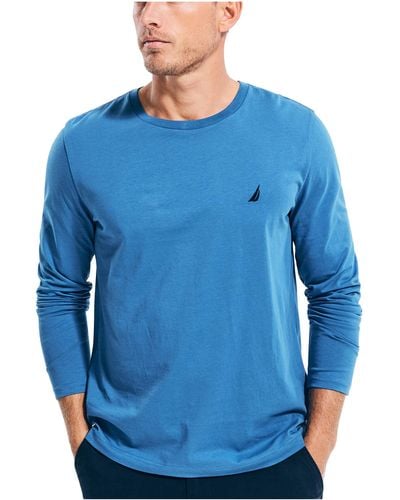 Nautica J-class Logo Long Sleeve T-shirt - Blue