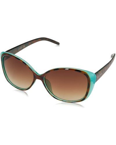 Jessica Simpson J5012 Retro Cat Eye Sunglasses With 100% Uv Protection. Glam Gifts For Her - Black