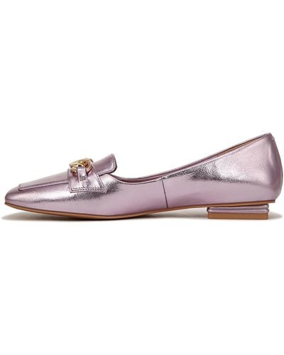Franco Sarto S Tiari Slip On Square Toe Loafers Light Pink Metallic 6 M