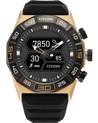 Citizen Cz Smart Pq2 Hybrid Smartwatch With Youq Wellness App Featuring Ibm Watson® Ai And Nasa Research - Black